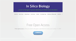 Desktop Screenshot of insilicobiologyjournal.com