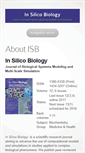 Mobile Screenshot of insilicobiologyjournal.com
