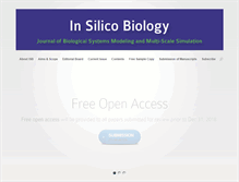 Tablet Screenshot of insilicobiologyjournal.com